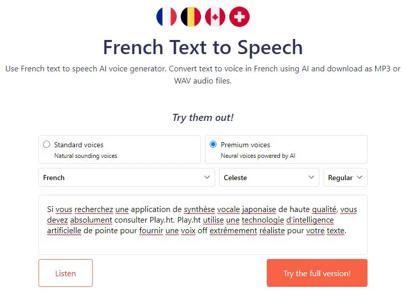 french text to speech