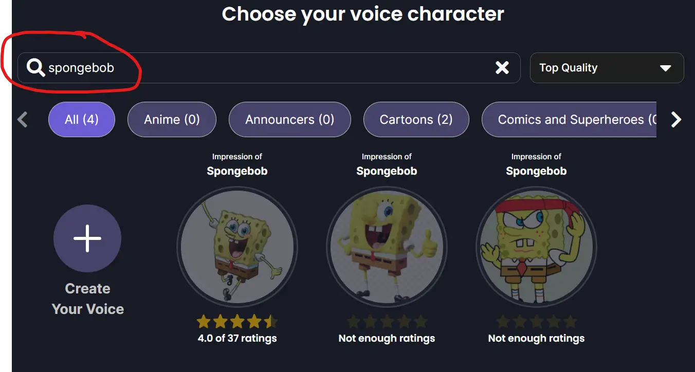 spongebob voice generator voiceai